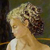 Peinture à l'huile sur toile - Hélène GAU - La réveuse